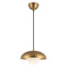 Rubio One Light Pendant Aged Gold/Opal Matte Glass-Mini Pendants-Alora-Lighting Design Store