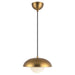 Rubio One Light Pendant Aged Gold/Opal Matte Glass-Mini Pendants-Alora-Lighting Design Store
