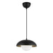Rubio One Light Pendant Matte Black/Opal Matte Glass-Pendants-Alora-Lighting Design Store
