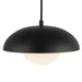 Rubio One Light Pendant Matte Black/Opal Matte Glass-Pendants-Alora-Lighting Design Store