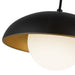 Rubio One Light Pendant Matte Black/Opal Matte Glass-Pendants-Alora-Lighting Design Store