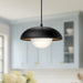 Rubio One Light Pendant Matte Black/Opal Matte Glass-Pendants-Alora-Lighting Design Store