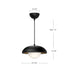 Rubio One Light Pendant Matte Black/Opal Matte Glass-Pendants-Alora-Lighting Design Store