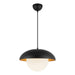 Rubio One Light Pendant Matte Black/Opal Matte Glass-Pendants-Alora-Lighting Design Store