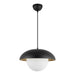 Rubio One Light Pendant Matte Black/Opal Matte Glass-Pendants-Alora-Lighting Design Store