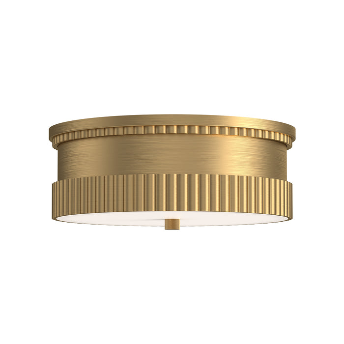 Rue Three Light Flush Mount Brushed Gold-Flush Mounts-Alora-Lighting Design Store