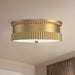 Rue Three Light Flush Mount Brushed Gold-Flush Mounts-Alora-Lighting Design Store