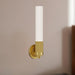 Rue One Light Wall Sconce Brushed Gold-Sconces-Alora-Lighting Design Store