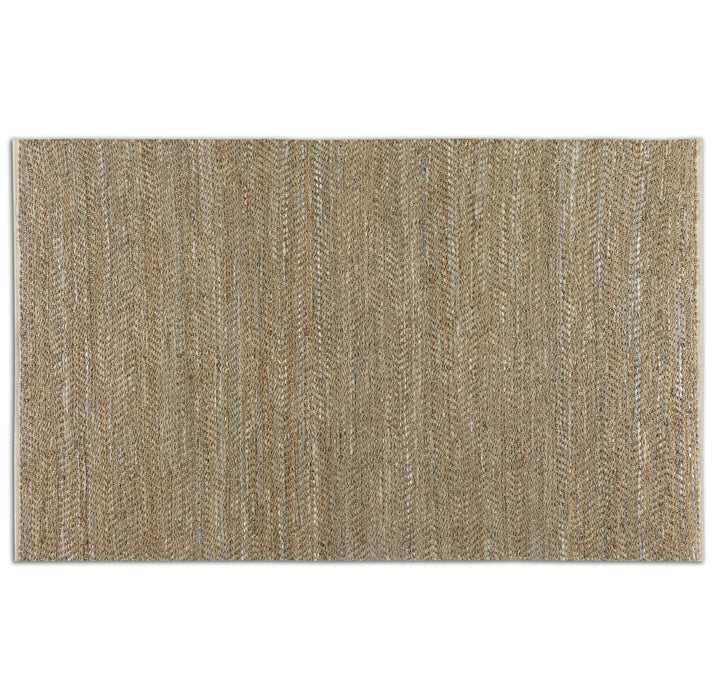 Tobais Rug Beige And Gray Leather/Hemp-Home Accents-Uttermost-Lighting Design Store