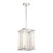 Sabre LED Pendant Polished Nickel/Ribbed Glass-Mini Pendants-Alora-Lighting Design Store