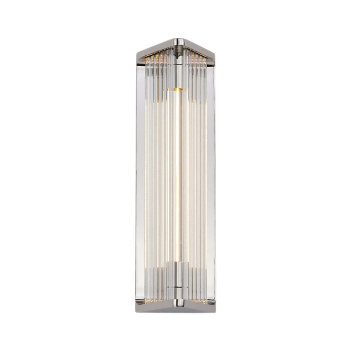 Sabre LED Vanity Polished Nickel/Ribbed Glass-Bathroom Fixtures-Alora-Lighting Design Store