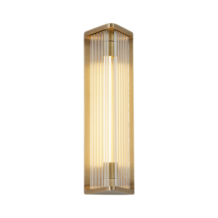 Sabre LED Vanity Ribbed Glass/Vintage Brass-Bathroom Fixtures-Alora-Lighting Design Store