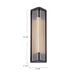 Sabre LED Vanity Ribbed Glass/Urban Bronze-Bathroom Fixtures-Alora-Lighting Design Store