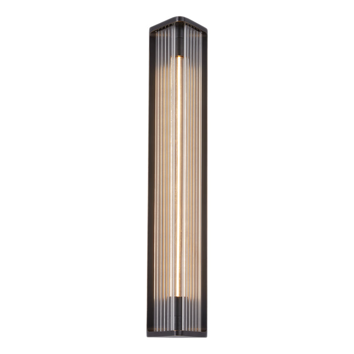 Sabre LED Vanity Ribbed Glass/Urban Bronze-Bathroom Fixtures-Alora-Lighting Design Store