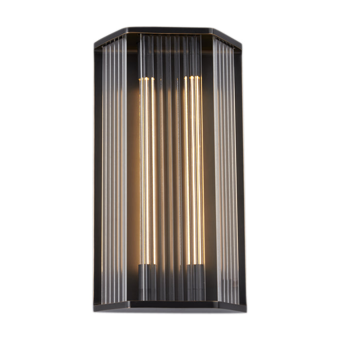 Sabre LED Vanity Ribbed Glass/Urban Bronze-Sconces-Alora-Lighting Design Store