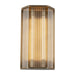 Sabre LED Vanity Ribbed Glass/Vintage Brass-Sconces-Alora-Lighting Design Store