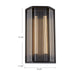 Sabre LED Vanity Polished Nickel/Ribbed Glass-Sconces-Alora-Lighting Design Store