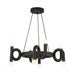 Sadie Eight Light Chandelier Matte Black-Mid. Chandeliers-Alora-Lighting Design Store