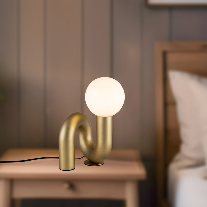 Sadie One Light Table Lamp Brushed Gold-Lamps-Alora-Lighting Design Store