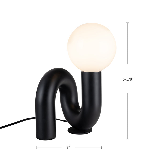 Sadie One Light Table Lamp Gloss Black-Lamps-Alora-Lighting Design Store