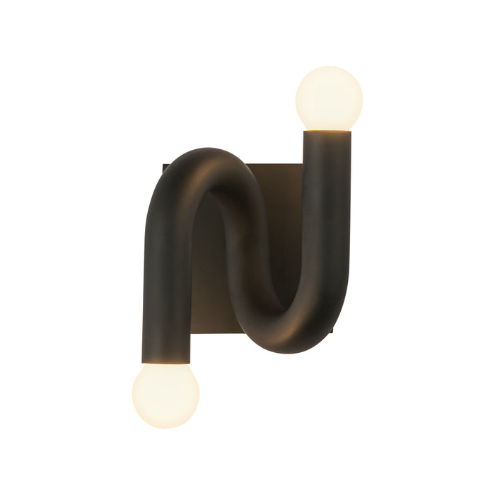 Sadie Two Light Wall Vanity Matte Black-Sconces-Alora-Lighting Design Store