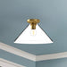 Salem One Light Flush Mount Brushed Gold/Clear Glass-Flush Mounts-Alora-Lighting Design Store