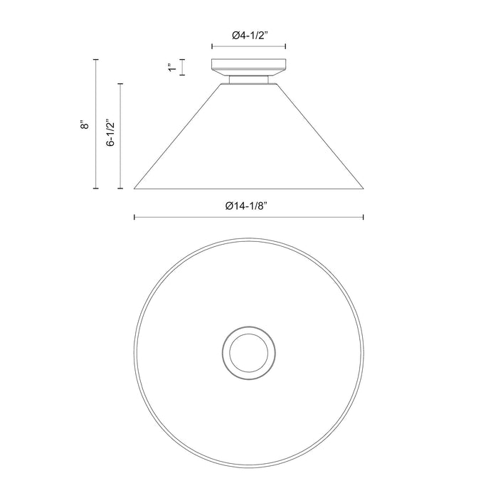 Salem One Light Flush Mount Brushed Gold/Clear Glass-Flush Mounts-Alora-Lighting Design Store