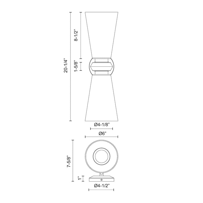 Salem Two Light Vanity Clear Glass/Matte Black-Sconces-Alora-Lighting Design Store