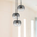 Samar Three Light Chandelier Black/Smoked-Mini Chandeliers-Kuzco Lighting-Lighting Design Store