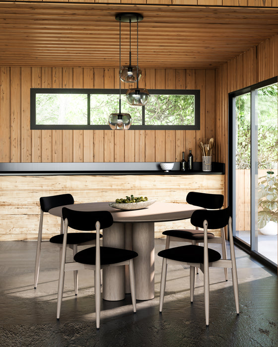 Samar Three Light Chandelier Black/Smoked-Mini Chandeliers-Kuzco Lighting-Lighting Design Store