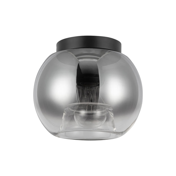 Samar One Light Flush Mount Black/Smoked-Flush Mounts-Kuzco Lighting-Lighting Design Store
