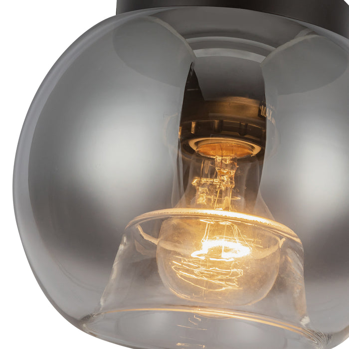 Samar One Light Flush Mount Black/Smoked-Flush Mounts-Kuzco Lighting-Lighting Design Store