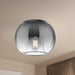 Samar One Light Flush Mount Black/Smoked-Flush Mounts-Kuzco Lighting-Lighting Design Store