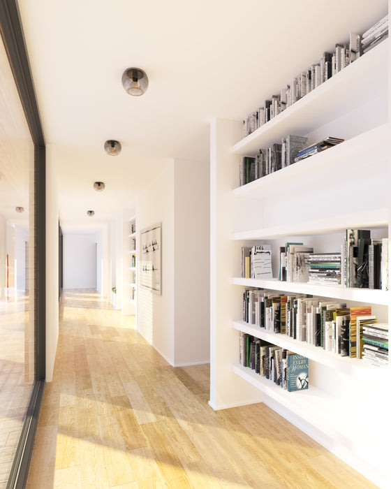 Samar One Light Flush Mount Black/Smoked-Flush Mounts-Kuzco Lighting-Lighting Design Store