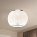 Samar One Light Flush Mount Chrome/Opal Glass-Flush Mounts-Kuzco Lighting-Lighting Design Store
