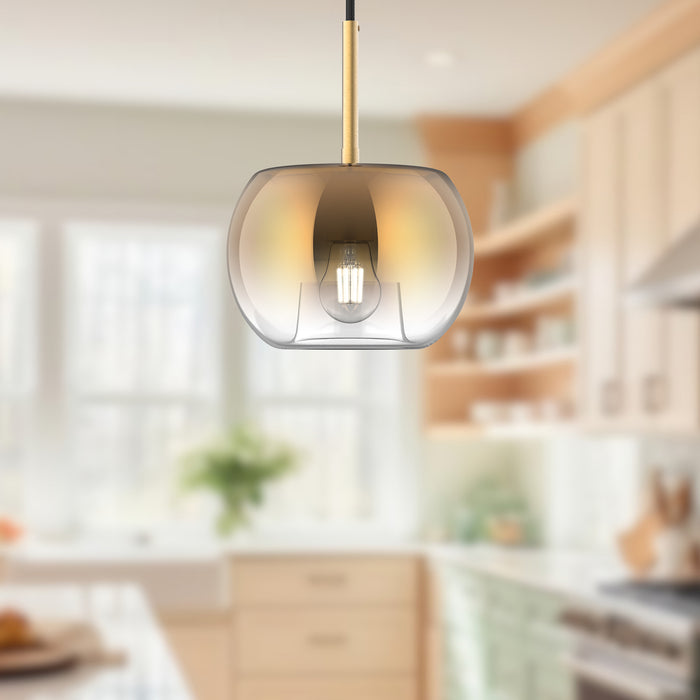 Samar One Light Pendant Brushed Gold/Copper-Mini Pendants-Kuzco Lighting-Lighting Design Store