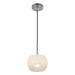 Samar One Light Pendant Chrome/Opal Glass-Mini Pendants-Kuzco Lighting-Lighting Design Store