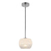 Samar One Light Pendant Chrome/Opal Glass-Mini Pendants-Kuzco Lighting-Lighting Design Store