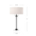 Sasha Two Light Table Lamp Brushed Gold/White Linen-Lamps-Alora-Lighting Design Store