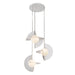 Scorpio LED Chandelier Polished Nickel/Opal Glass-Mid. Chandeliers-Kuzco Lighting-Lighting Design Store