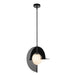 Scorpio LED Pendant Glossy Black/Opal Glass-Pendants-Kuzco Lighting-Lighting Design Store