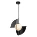 Scorpio LED Pendant Glossy Black/Opal Glass-Pendants-Kuzco Lighting-Lighting Design Store