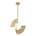 Scorpio LED Pendant Metallic Brass/Opal Glass-Pendants-Kuzco Lighting-Lighting Design Store