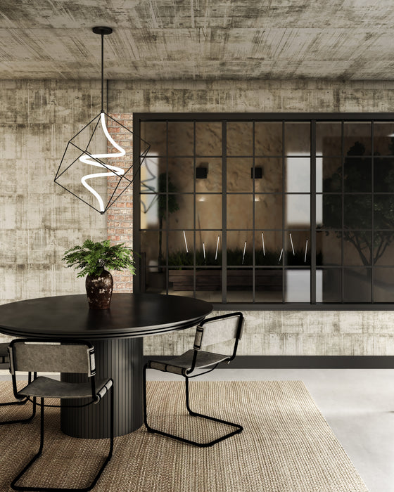 Script LED Pendant Black-Pendants-Kuzco Lighting-Lighting Design Store