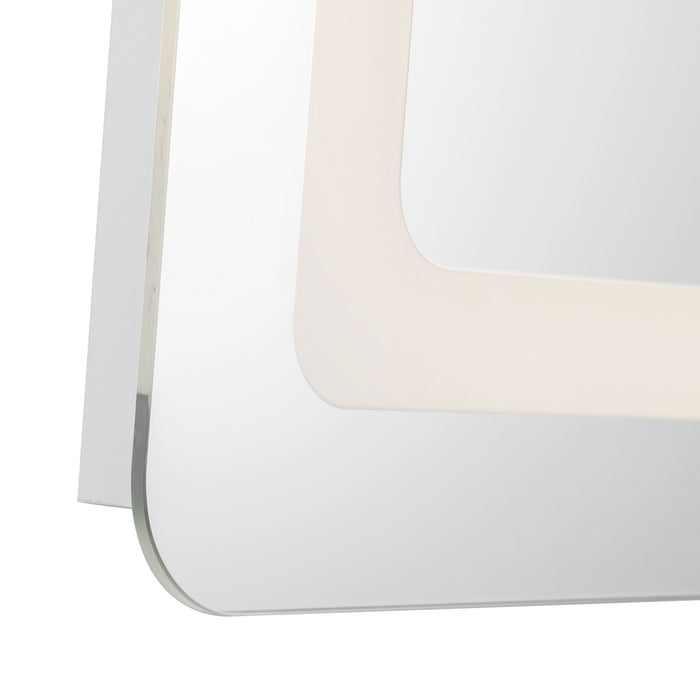 Seneca LED Vanity Mirror Sandblasted Merc Edge-Mirrors/Pictures-Kuzco Lighting-Lighting Design Store