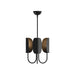 Seno Three Light Chandelier Matte Black-Mini Chandeliers-Alora-Lighting Design Store