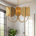 Seno Five Light Chandelier Aged Gold-Mid. Chandeliers-Alora-Lighting Design Store