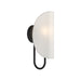 Seno One Light Wall Sconce Matte Black/White Cotton Fabric-Sconces-Alora-Lighting Design Store
