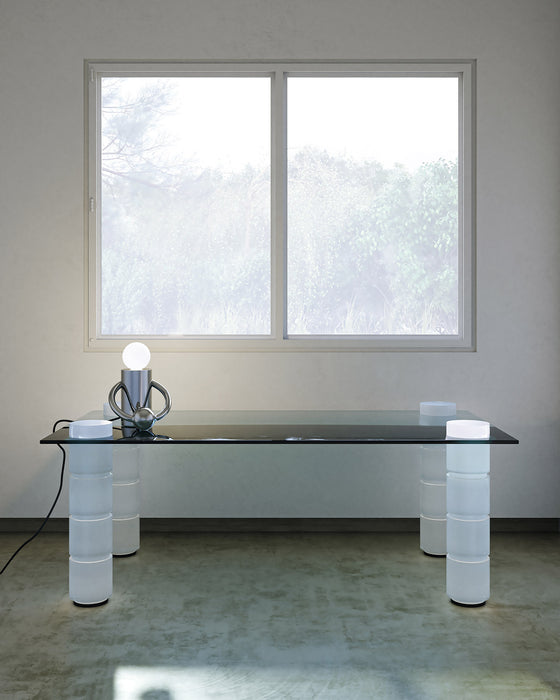 Septum LED Table Lamp Chrome-Lamps-Kuzco Lighting-Lighting Design Store