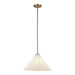 Serena One Light Pendant Aged Gold/Opal Glass-Pendants-Alora-Lighting Design Store